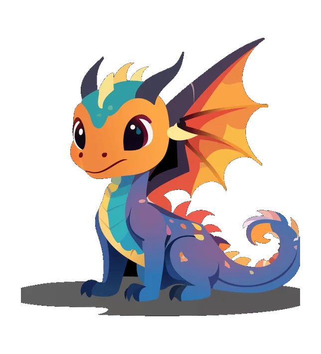 Ember, the HereForIt dragon companion